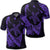 Hawaiian Map Hibiscus Turtle Fish Hook Polynesian Polo Shirt Purple Unisex Black - Polynesian Pride