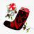 Hawaiian Map Hibiscus Turtle Fish Hook Polynesian Christmas Stocking Red - AH - Polynesian Pride