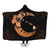 Hawaiian Map Hibiscus Turtle Polynesian Moon Hooded Blanket Orange - AH Hooded Blanket White - Polynesian Pride