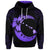 Custom Hawaiian Map Hibiscus Turtle Polynesian Moon Hoodie Purple - Polynesian Pride