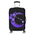 Hawaiian Map Hibiscus Turtle Polynesian Moon Luggage Covers Purple - AH Black - Polynesian Pride