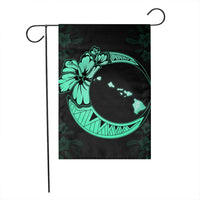 Hawaiian Map Hibiscus Turtle Polynesian Moon Flag Turquoise - AH - Polynesian Pride