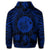 Hawaiian Map Honu Hibiscus Tropic Blue Polynesian Zip Hoodie - Polynesian Pride