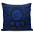 Hawaiian Map Honu Hibiscus Tropic Blue Polynesian Pillow Covers - AH Pillow Covers Black - Polynesian Pride