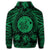 Hawaiian Map Honu Hibiscus Tropic Green Polynesian Zip Hoodie - Polynesian Pride