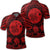 Hawaiian Map Honu Hibiscus Tropic Red Polynesian Polo Shirt Unisex Black - Polynesian Pride