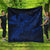 Hawaiian Map Hula Girl Hibiscus Kanaka Polynesian Premium Quilts - Blue - AH Black - Polynesian Pride