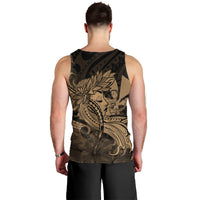 Hawaiian Map Hula Girl Hibiscus Kanaka Polynesian Tank Top - Gold - AH - Polynesian Pride