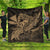 Hawaiian Map Hula Girl Hibiscus Kanaka Polynesian Premium Quilts - Gold - AH Black - Polynesian Pride