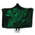 Hawaiian Map Hula Girl Hibiscus Kanaka Polynesian Hooded Blanket - Green - AH Hooded Blanket White - Polynesian Pride