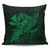 Hawaiian Map Hula Girl Hibiscus Kanaka Polynesian Pillow Covers - Green - AH Pillow Covers Black - Polynesian Pride