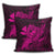 Hawaiian Map Hula Girl Hibiscus Kanaka Polynesian Pillow Covers - Pink - AH - Polynesian Pride