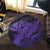 Hawaiian Map Hula Girl Hibiscus Kanaka Polynesian Round Carpet - Purple - AH - Polynesian Pride