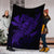 Hawaiian Map Hula Girl Hibiscus Kanaka Polynesian Premium Blankets - Purple - AH - Polynesian Pride