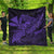 Hawaiian Map Hula Girl Hibiscus Kanaka Polynesian Premium Quilts - Purple - AH Black - Polynesian Pride