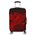 Hawaiian Map Hula Girl Hibiscus Kanaka Polynesian Luggage Covers - Red - AH Black - Polynesian Pride