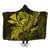 Hawaiian Map Hula Girl Hibiscus Kanaka Polynesian Hooded Blanket - Yellow - AH Hooded Blanket White - Polynesian Pride