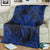 Hawaiian Map Kanaka Hibiscus Blue Polynesian Premium Blankets - AH - Polynesian Pride