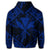 Hawaiian Map Kanaka Hibiscus Blue Polynesian Zip Hoodie - Polynesian Pride
