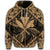 Hawaiian Map Kanaka Hibiscus Gold Polynesian Zip Hoodie - Polynesian Pride