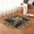 Hawaiian Map Kanaka Hibiscus Gold Polynesian Round Carpet - AH - Polynesian Pride