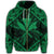 Hawaiian Map Kanaka Hibiscus Green Polynesian Zip Hoodie - Polynesian Pride