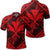 Hawaiian Map Kanaka Hibiscus Red Polynesian Polo Shirt Unisex Black - Polynesian Pride