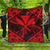 Hawaiian Map Kanaka Hibiscus Red Polynesian Premium Quilts - AH Black - Polynesian Pride