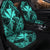 Hawaiian Map Kanaka Hibiscus Turquoise Polynesian Car Seat Covers - AH - Polynesian Pride