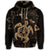 Hawaiian Map Kanaka Hibiscus Turtle Gold Polynesian Zip Hoodie - Polynesian Pride