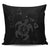 Hawaiian Map Kanaka Hibiscus Turtle Gray Polynesian Pillow Covers - AH Pillow Covers Black - Polynesian Pride