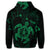Hawaiian Map Kanaka Hibiscus Turtle Green Polynesian Zip Hoodie - Polynesian Pride