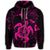 Hawaiian Map Kanaka Hibiscus Turtle Pink Polynesian Zip Hoodie - Polynesian Pride