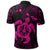 Hawaiian Map Kanaka Hibiscus Turtle Pink Polynesian Polo Shirt - Polynesian Pride