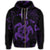 Hawaiian Map Kanaka Hibiscus Turtle Purple Polynesian Zip Hoodie - Polynesian Pride