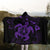 Hawaiian Map Kanaka Hibiscus Turtle Purple Polynesian Hooded Blanket - AH - Polynesian Pride