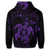 Hawaiian Map Kanaka Hibiscus Turtle Purple Polynesian Zip Hoodie - Polynesian Pride