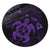 Hawaiian Map Kanaka Hibiscus Turtle Purple Polynesian Round Carpet - AH Round Carpet Luxurious Plush - Polynesian Pride