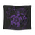 Hawaiian Map Kanaka Hibiscus Turtle Purple Polynesian Tapestry - AH Wall Tapestry Black - Polynesian Pride