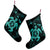 Hawaiian Map Kanaka Hibiscus Turtle Turquoise Polynesian Christmas Stocking - AH - Polynesian Pride