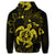 Hawaiian Map Kanaka Hibiscus Turtle Yellow Polynesian Zip Hoodie - Polynesian Pride