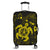 Hawaiian Map Kanaka Hibiscus Turtle Yellow Polynesian Luggage Covers - AH Black - Polynesian Pride