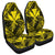 Hawaiian Map Kanaka Hibiscus Yellow Polynesian Car Seat Covers - AH Universal Fit Black - Polynesian Pride