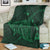 Hawaiian Map Kanaka Manta Ray Polynesian Premium Blankets Green - AH - Polynesian Pride