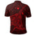 Hawaiian Map Kanaka Manta Ray Polynesian Polo Shirt Red - Polynesian Pride