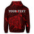 Custom Hawaiian Map Kanaka Manta Ray Polynesian Hoodie Red - Polynesian Pride