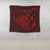 Hawaiian Map Kanaka Manta Ray Polynesian Tapestry Red - AH - Polynesian Pride