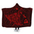 Hawaiian Map Kanaka Manta Ray Polynesian Hooded Blanket Red - AH Hooded Blanket White - Polynesian Pride