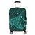 Hawaiian Map Kanaka Manta Ray Polynesian Luggage Covers Turquoise - AH Black - Polynesian Pride