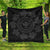 Hawaiian Map Kanaka Turtles Circle Style Gray Polynesian Premium Quilts - AH Black - Polynesian Pride